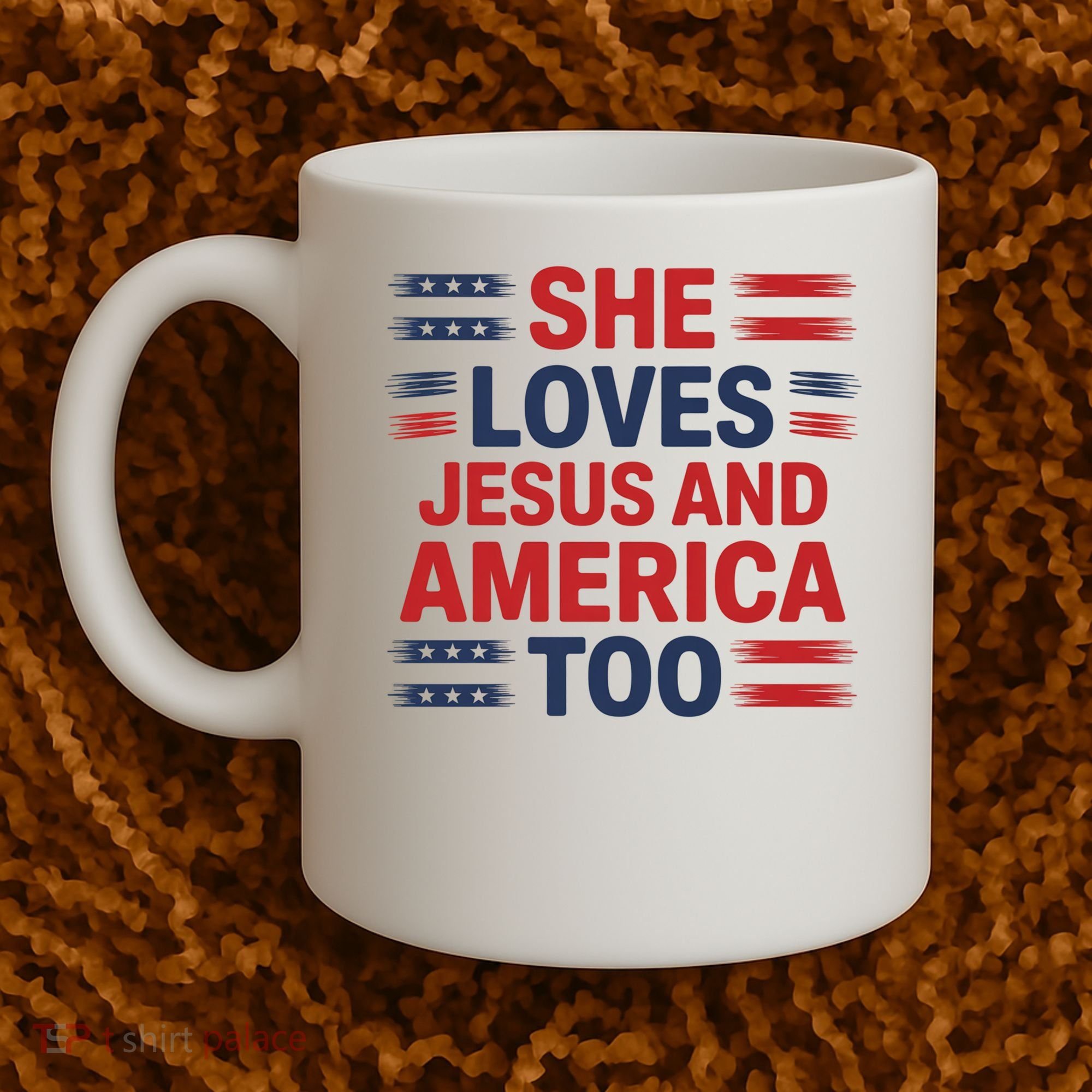 She Loves Jesus And America Too Coffee Mug