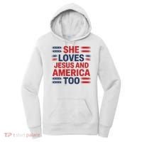 She Loves Jesus And America Too Women's Hoodie thumb 0