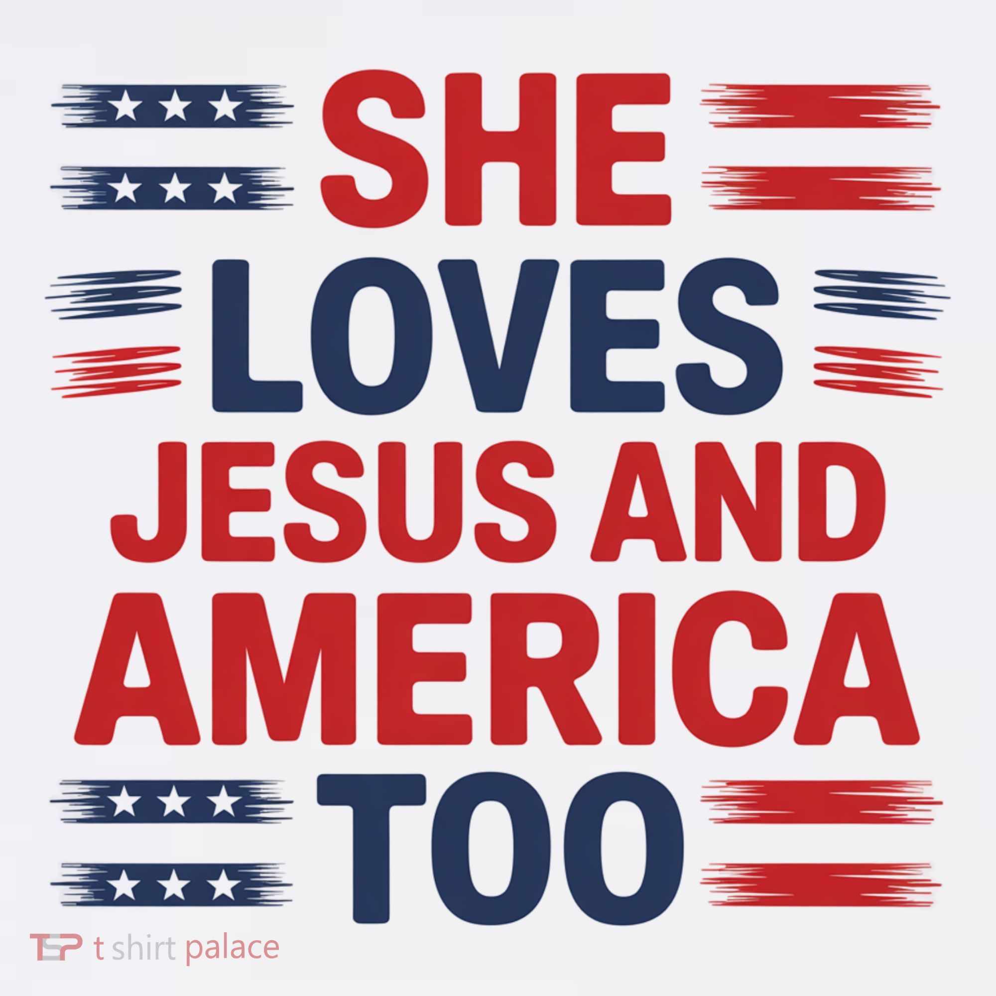 She Loves Jesus And America Too Mousepad