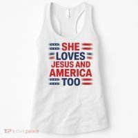 She Loves Jesus And America Too Women's Tank Top thumb 0