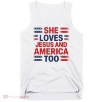 She Loves Jesus And America Too Tank Top thumb 0