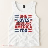 She Loves Jesus And America Too Tank Top thumb 2