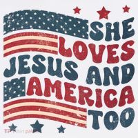 She Loves Jesus And America Too 4th Of July Women's Tank Top thumb 5