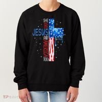 She Loves Jesus And America Too Women's Sweatshirt thumb 0