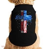 She Loves Jesus And America Too Doggie Tank thumb 0