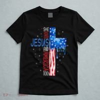 She Loves Jesus And America Too T-Shirt thumb 5