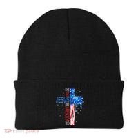She Loves Jesus And America Too Beanie thumb 0