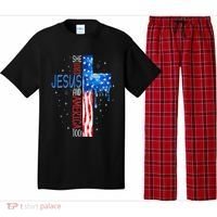 She Loves Jesus And America Too Pajama Set thumb 0