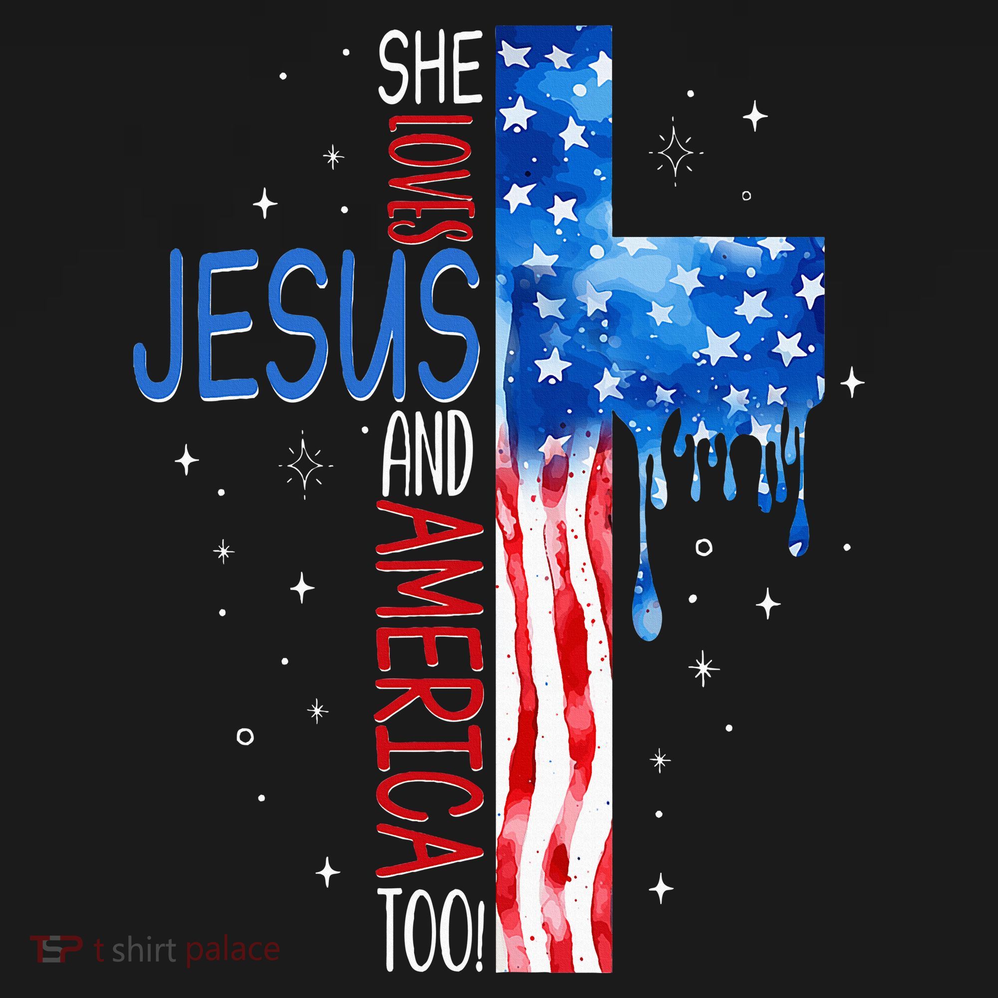 She Loves Jesus And America Too Women's Hoodie