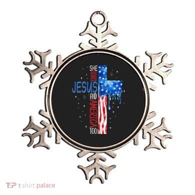 She Loves Jesus And America Too Ornament