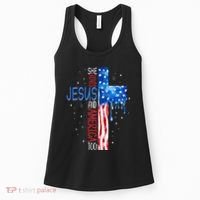 She Loves Jesus And America Too Women's Tank Top thumb 0