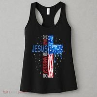 She Loves Jesus And America Too Women's Tank Top thumb 3