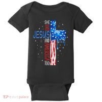 She Loves Jesus And America Too Baby Bodysuit thumb 0