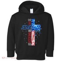 She Loves Jesus And America Too Toddler Hoodie thumb 0