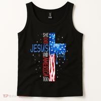 She Loves Jesus And America Too Tank Top thumb 2