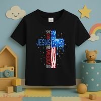She Loves Jesus And America Too Toddler T-Shirt thumb 3