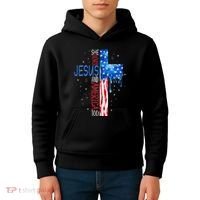 She Loves Jesus And America Too Kids Hoodie thumb 4