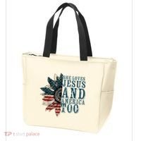 She Loves Jesus And America Too Tote Bag thumb 3