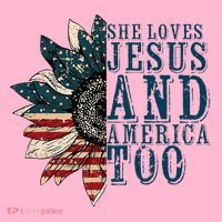 She Loves Jesus And America Too Coaster thumb 2