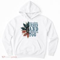 She Loves Jesus And America Too Hoodie thumb 0