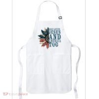 She Loves Jesus And America Too Apron thumb 0