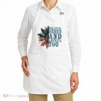 She Loves Jesus And America Too Apron thumb 2