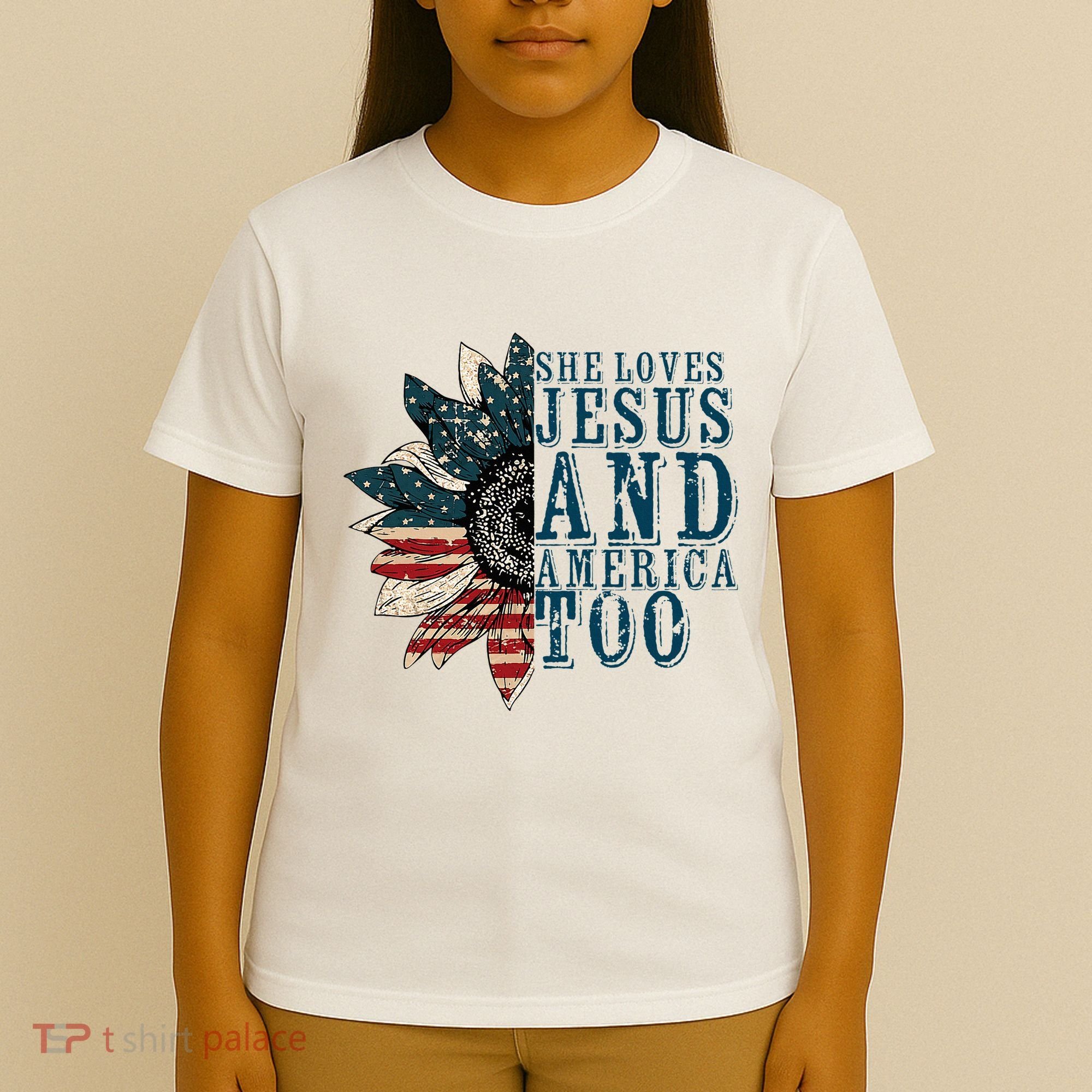 She Loves Jesus And America Too T-Shirt