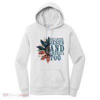She Loves Jesus And America Too Women's Hoodie thumb 0