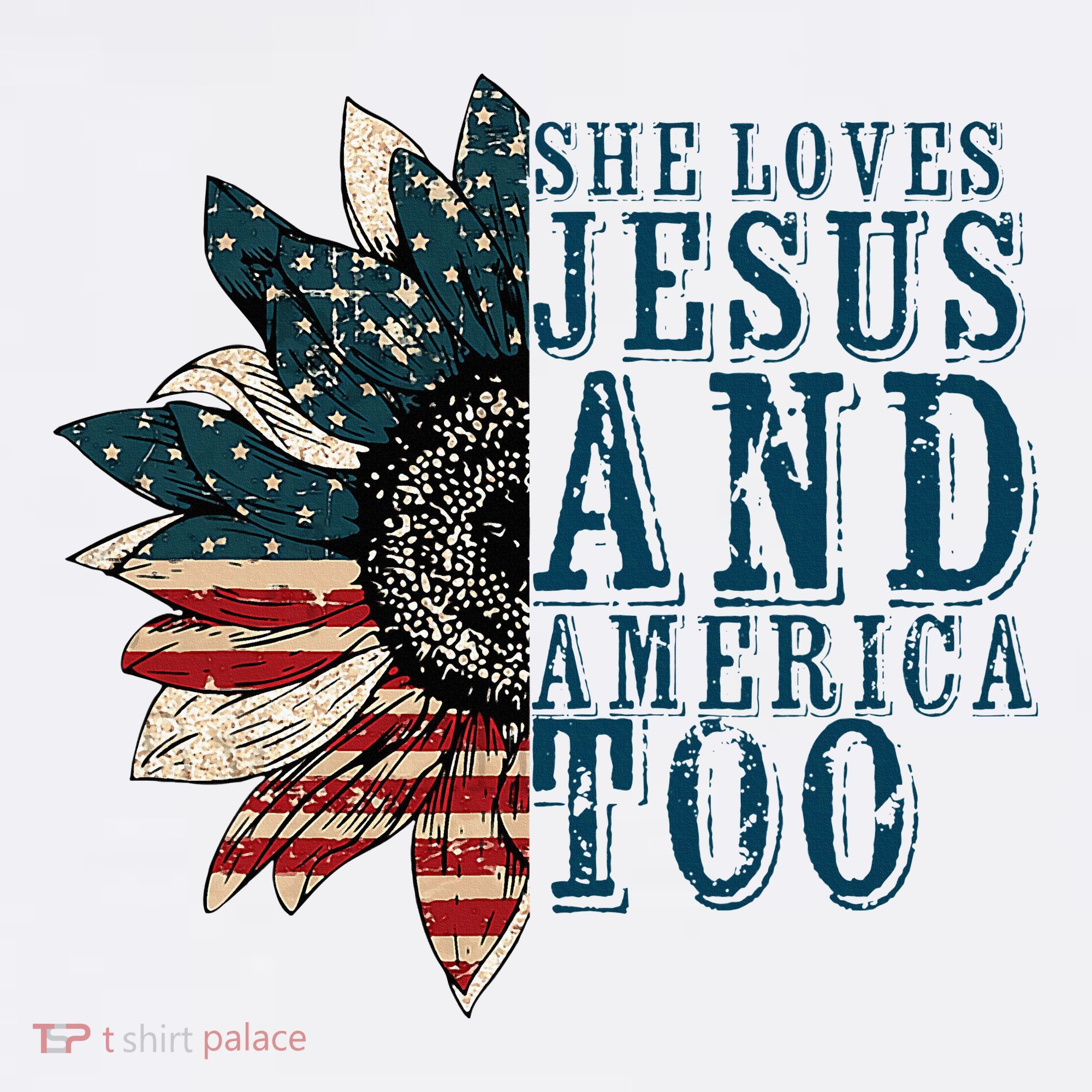 She Loves Jesus And America Too Women's Hoodie