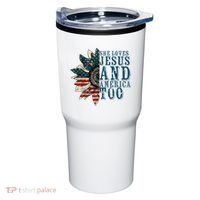 She Loves Jesus And America Too Tumbler thumb 0