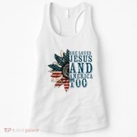 She Loves Jesus And America Too Women's Tank Top thumb 0