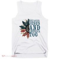 She Loves Jesus And America Too Tank Top thumb 0