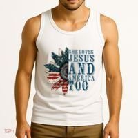 She Loves Jesus And America Too Tank Top thumb 3