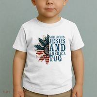 She Loves Jesus And America Too Toddler T-Shirt thumb 2