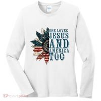 She Loves Jesus And America Too Women's Long Sleeve Shirt thumb 0