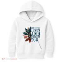 She Loves Jesus And America Too Kids Hoodie thumb 0