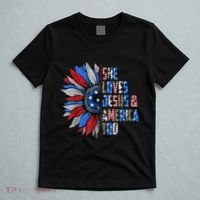 She Loves Jesus And America Too Wo US Sunflower T-Shirt thumb 5