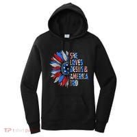 She Loves Jesus And America Too Wo US Sunflower Women's Hoodie thumb 0