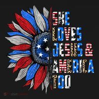 She Loves Jesus And America Too Wo US Sunflower Mousepad thumb 1