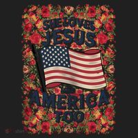 She Loves Jesus And America Too Floral Retro Women's Sweatshirt thumb 2
