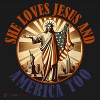 She Loves Jesus And America Too Jesus Lover Coaster thumb 2