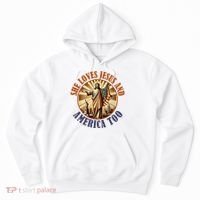 She Loves Jesus And America Too Jesus Lover Hoodie thumb 0