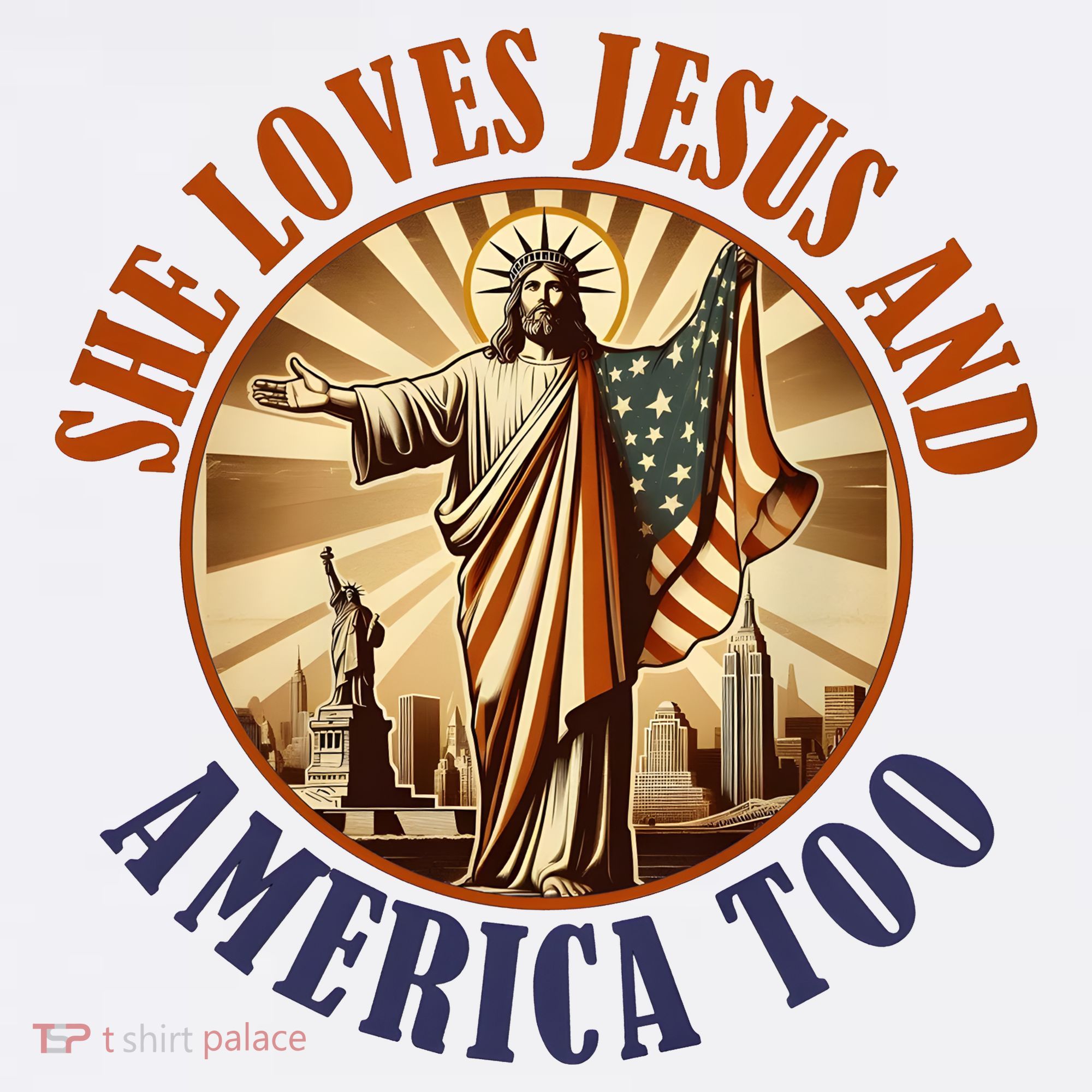 She Loves Jesus And America Too Jesus Lover Mousepad