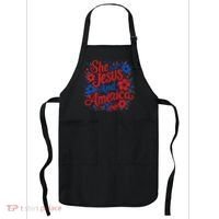 She Loves Jesus And America Too Apron thumb 0