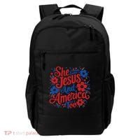She Loves Jesus And America Too Backpack thumb 0