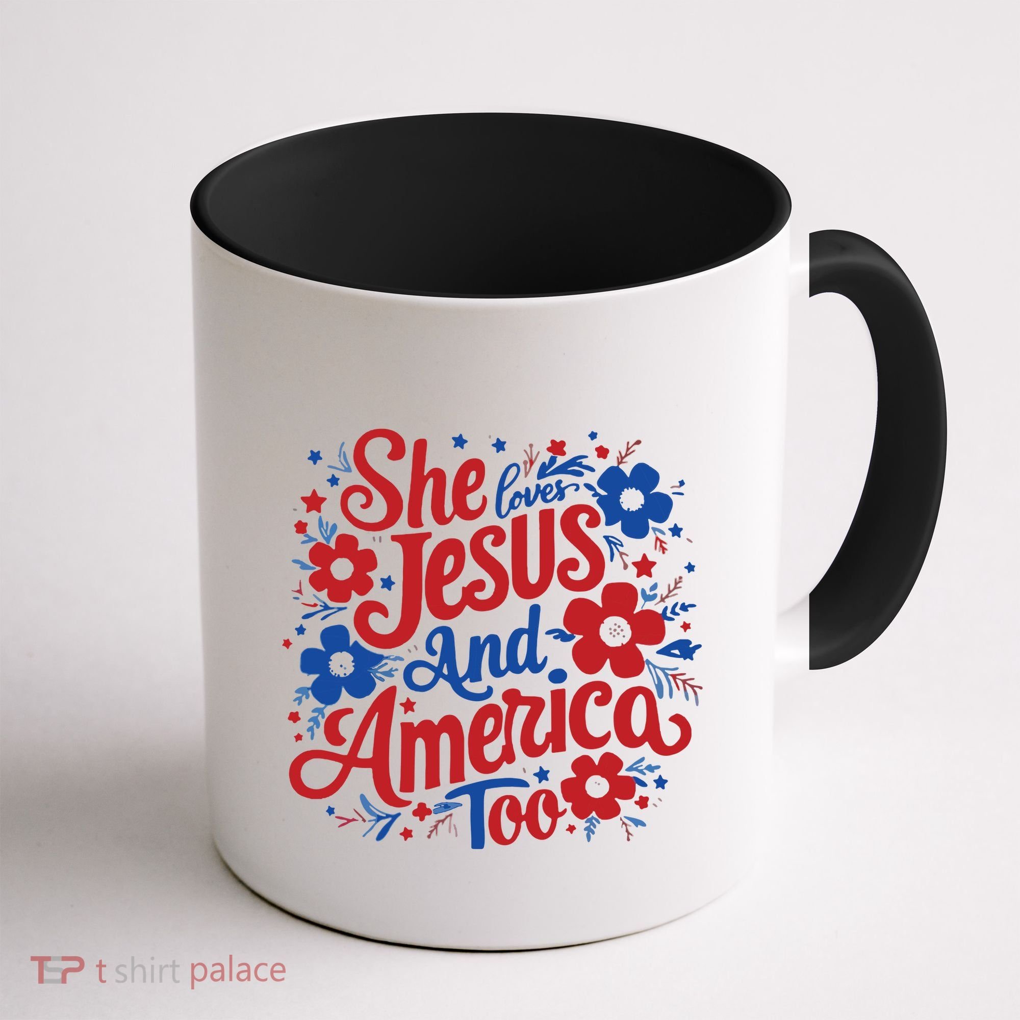 She Loves Jesus And America Too Coffee Mug