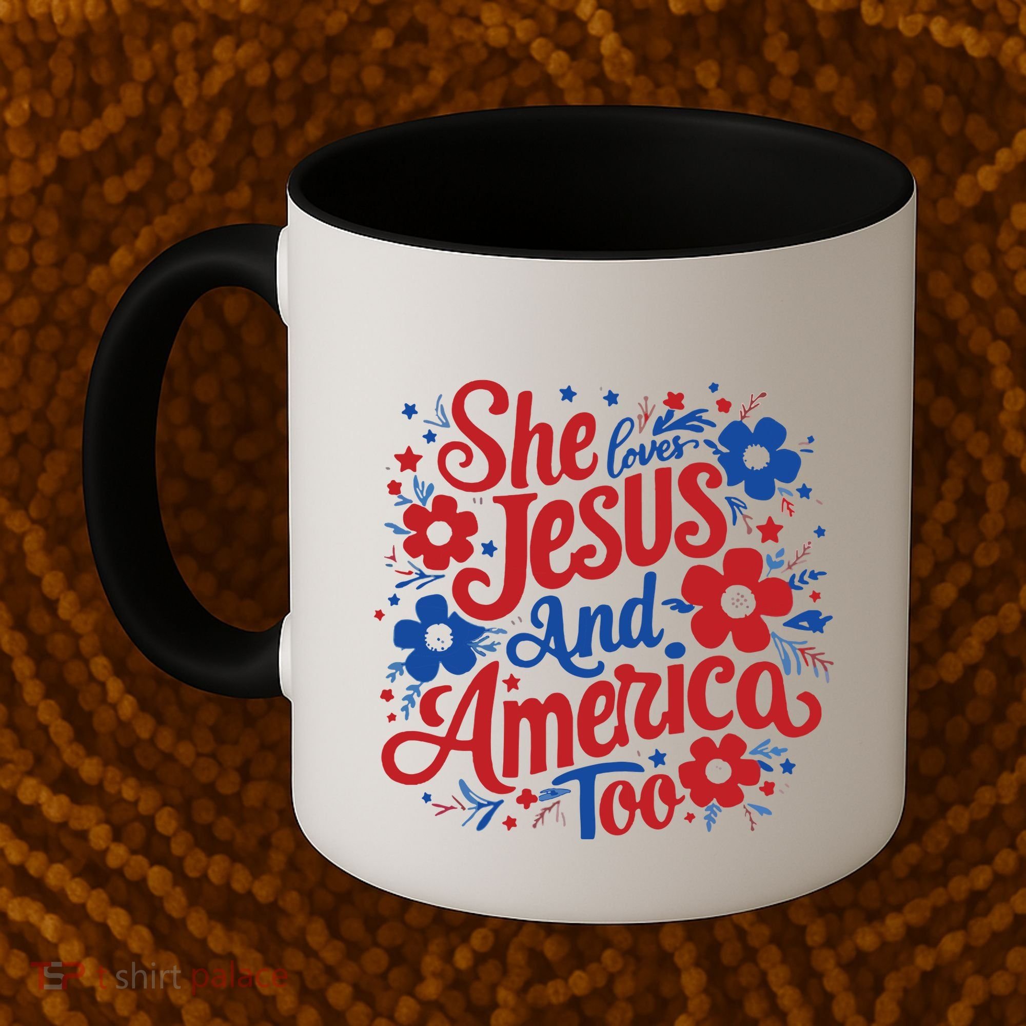 She Loves Jesus And America Too Coffee Mug