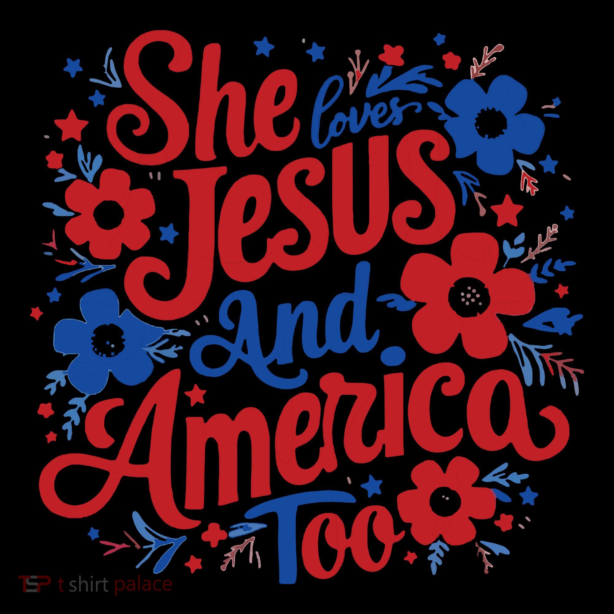 She Loves Jesus And America Too Coffee Mug