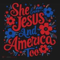 She Loves Jesus And America Too Women's Hoodie thumb 2