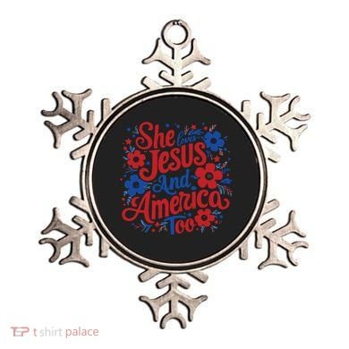 She Loves Jesus And America Too Ornament